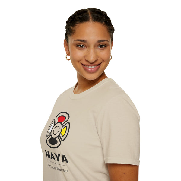 MAYA “Born from the Sun” Tee | Mayan Sun Symbol Design (Flor Maya) | Premium Streetwear Unisex Shirt