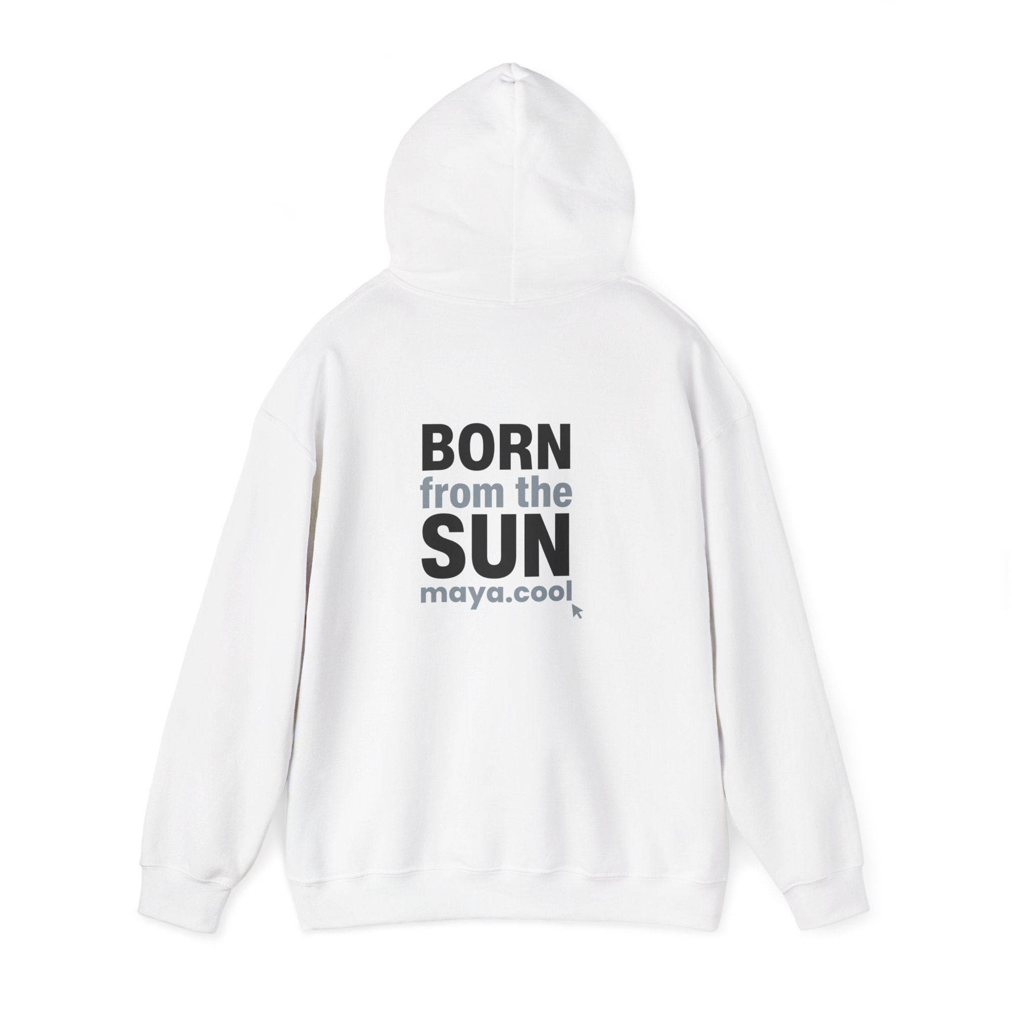 MAYA “Born From the Sun” Hoodie | Premium Streetwear | Mayan Sun Symbol Design (Flor Maya) | Unisex Heavy Blend™ Hooded Sweatshirt