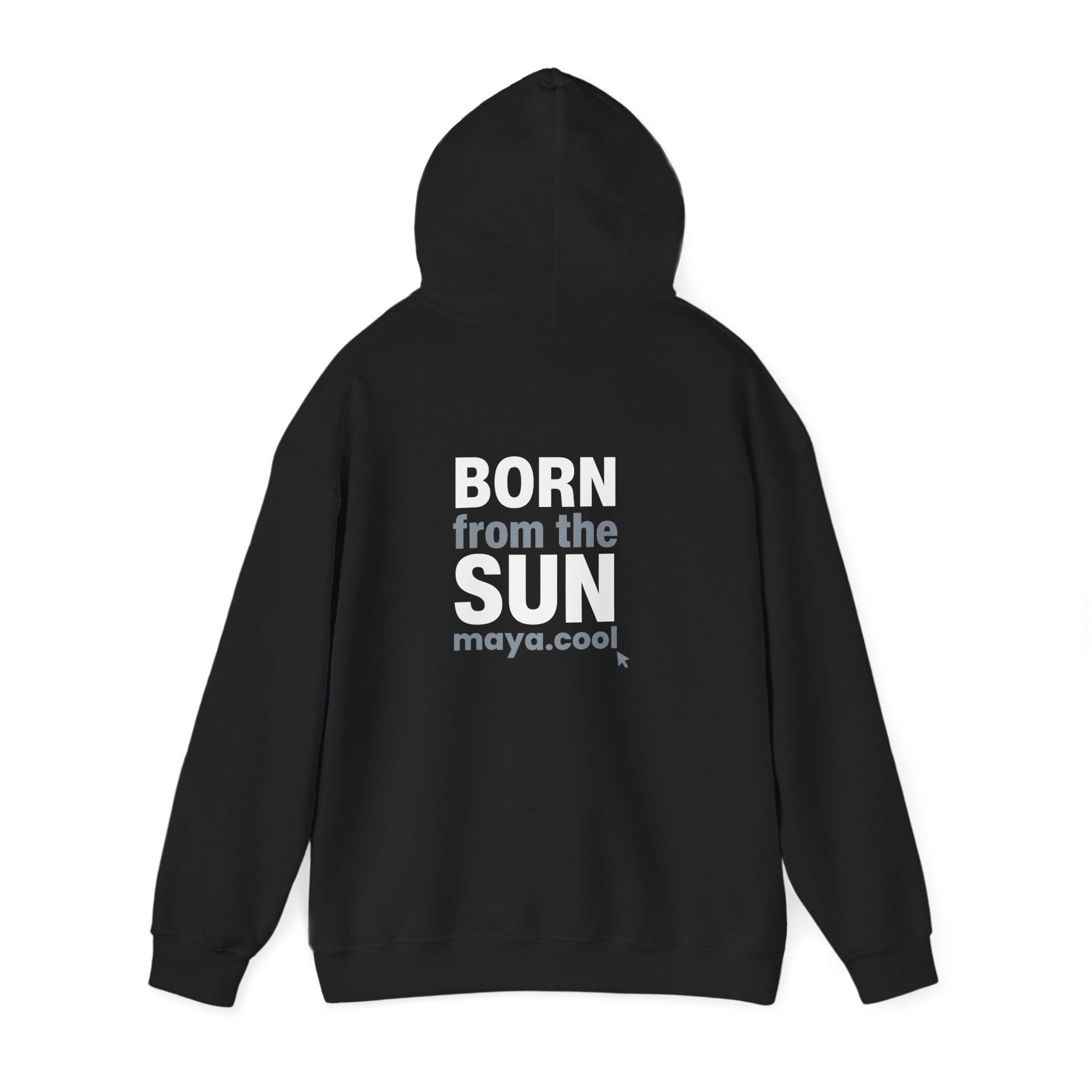 MAYA “Born From the Sun” Hoodie | Premium Streetwear | Mayan Sun Symbol Design (Flor Maya) | Unisex Heavy Blend™ Hooded Sweatshirt