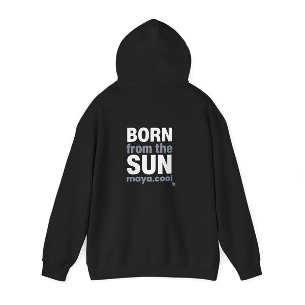 MAYA “Born From the Sun” Hoodie | Premium Streetwear | Mayan Sun Symbol Design (Flor Maya) | Unisex Heavy Blend™ Hooded Sweatshirt