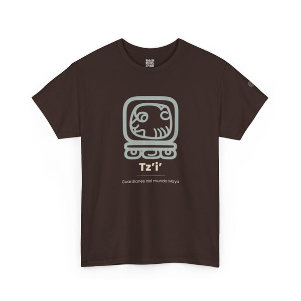 Camiseta Tz'i' (Tzi) – Nahual Maya | Guardianes del Mundo Maya | Cholq'ij