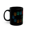Guardianes del Mundo Maya Black Mug (11oz & 15oz) | 20 Maya Nahuales | Cholqij (Cholq'ij) Calendar