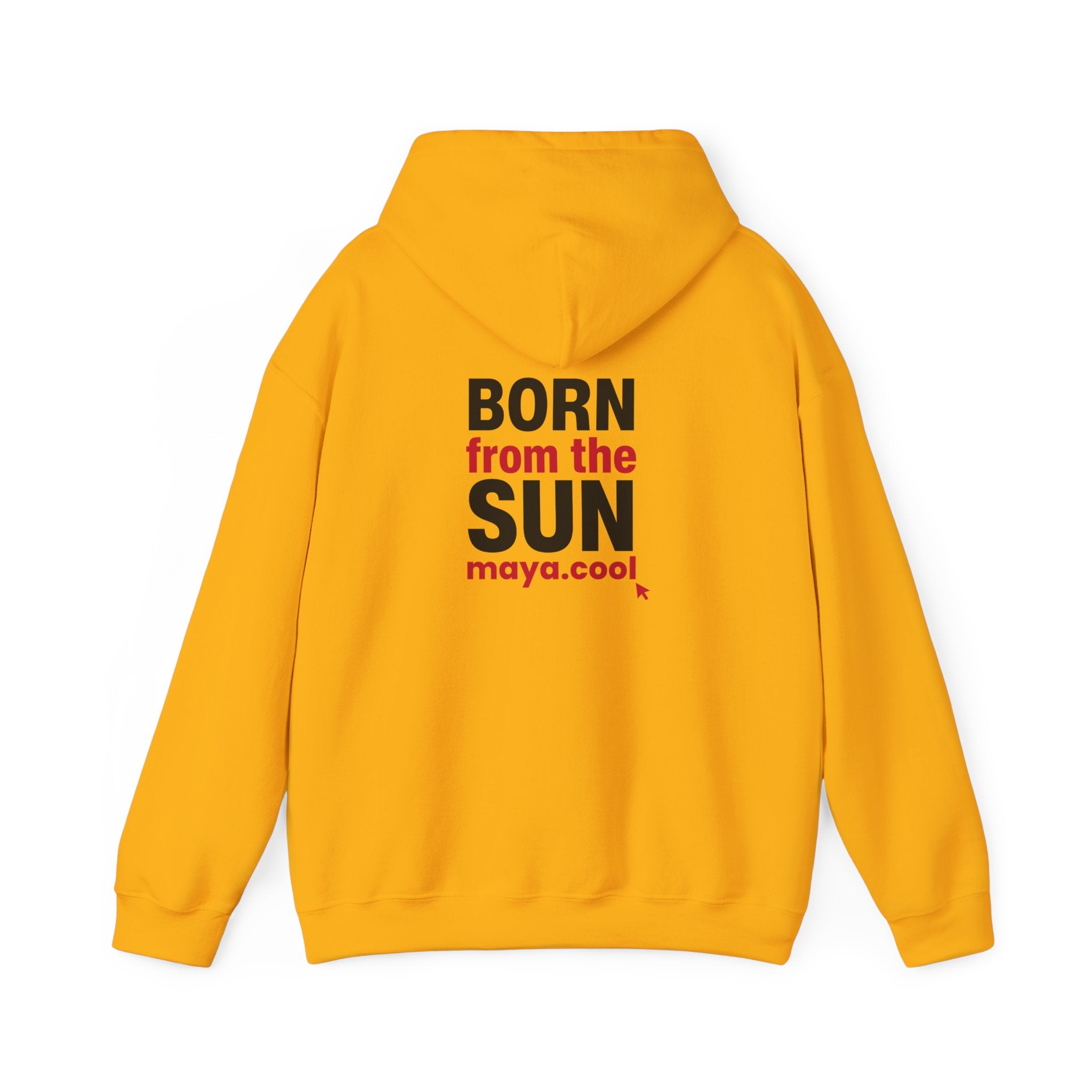 MAYA “Born From the Sun” Hoodie | Premium Streetwear | Mayan Sun Symbol Design (Flor Maya) | Unisex Heavy Blend™ Hooded Sweatshirt