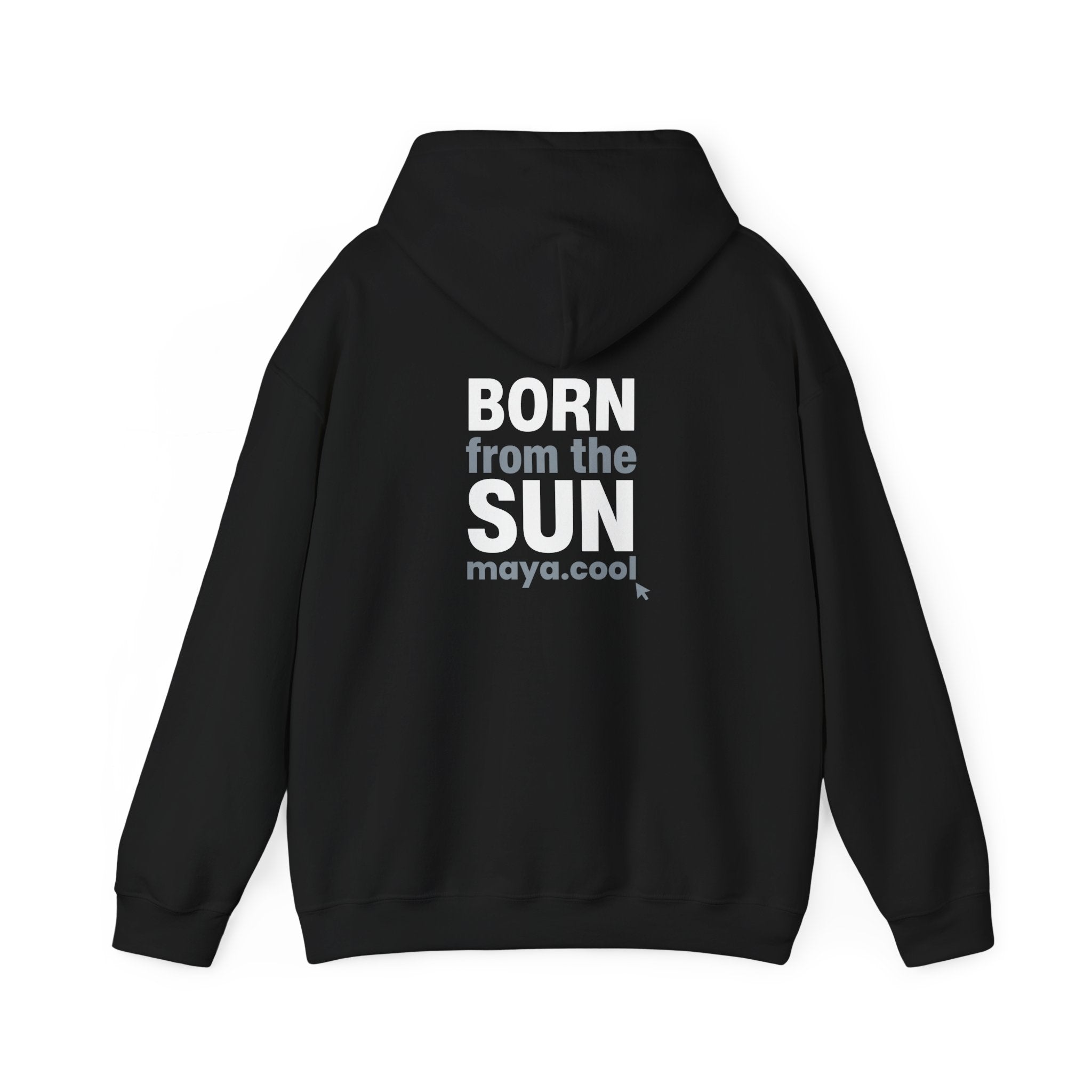 MAYA “Born From the Sun” Hoodie | Premium Streetwear | Mayan Sun Symbol Design (Flor Maya) | Unisex Heavy Blend™ Hooded Sweatshirt