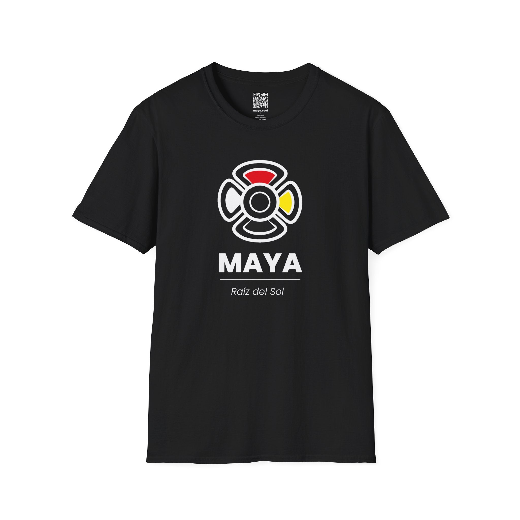 MAYA “Raíz del Sol” Camiseta | Con el Símbolo del Sol Maya (Flor Maya) | Playera Minimalista Unisex de Inspiración Cultural