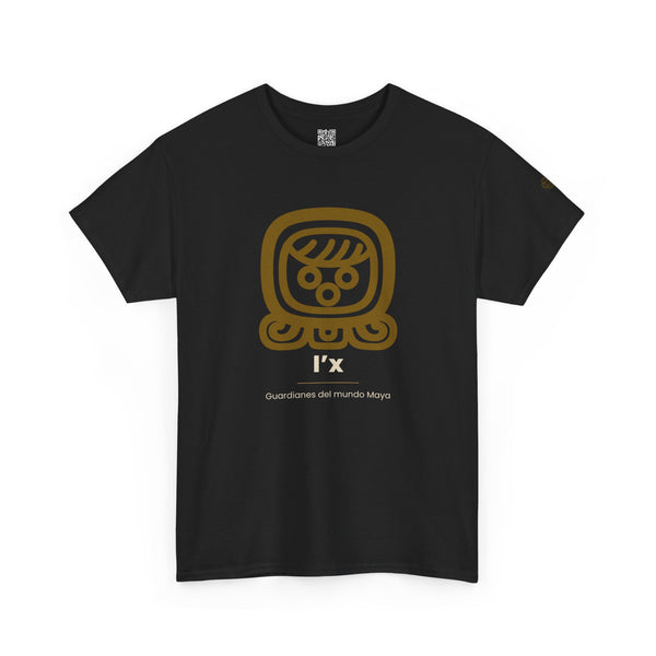 Camiseta I'x (Ix) – Nahual Maya | Guardianes del Mundo Maya | Cholq'ij