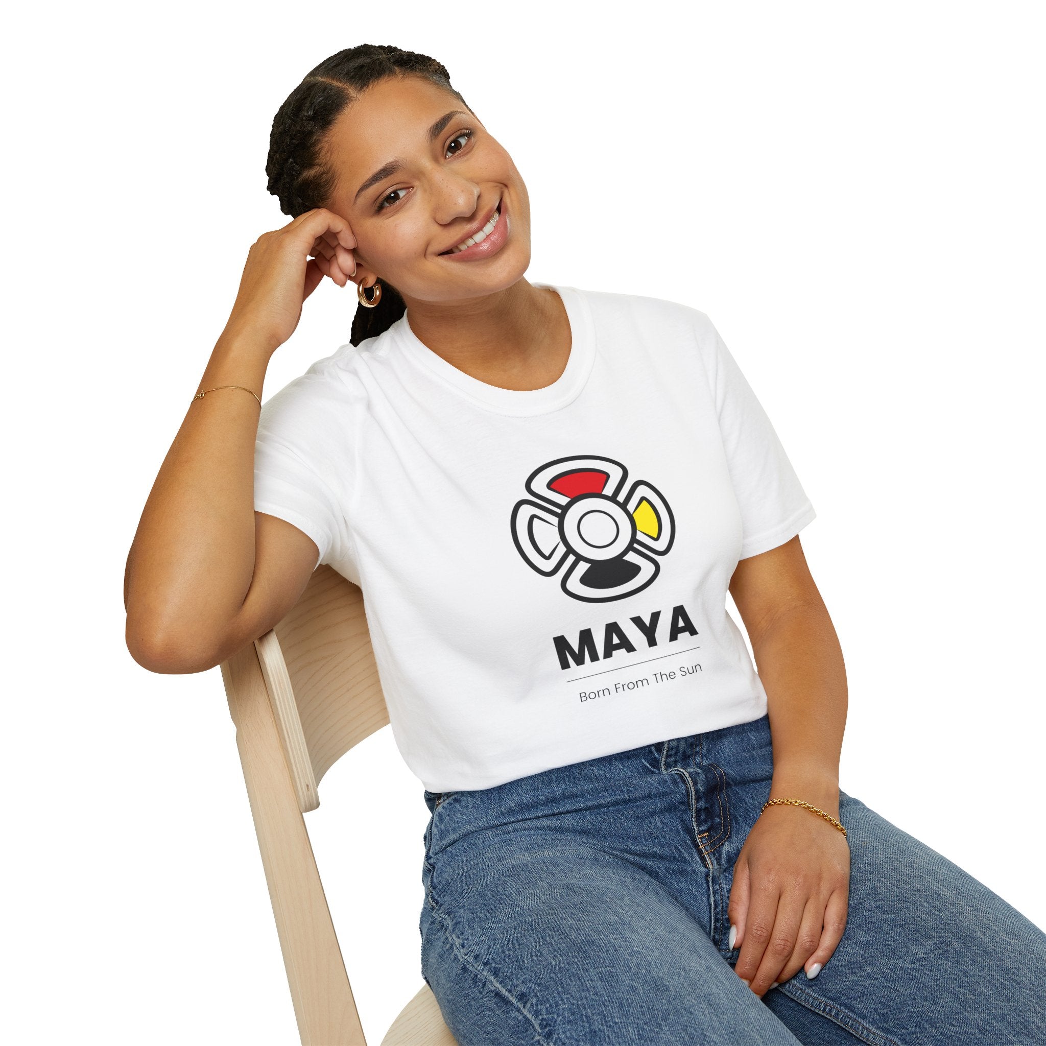 MAYA “Born from the Sun” Tee | Mayan Sun Symbol Design (Flor Maya) | Premium Streetwear Unisex Shirt