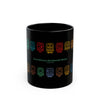 Guardianes del Mundo Maya Black Mug (11oz & 15oz) | 20 Maya Nahuales | Cholqij (Cholq'ij) Calendar