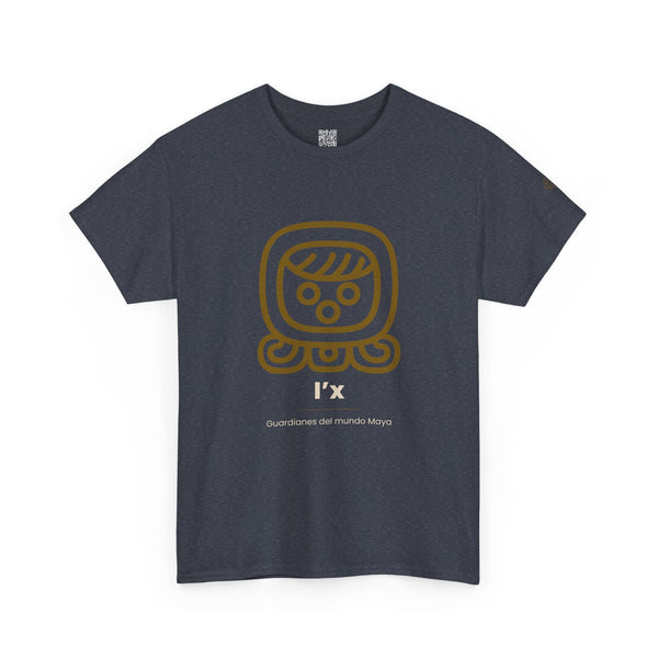 Camiseta I'x (Ix) – Nahual Maya T-Shirt | Guardianes del Mundo Maya | Cholq'ij