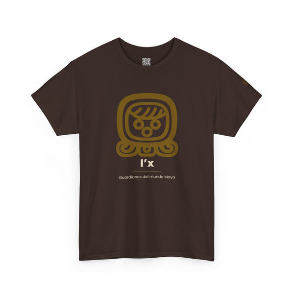 Camiseta I'x (Ix) – Nahual Maya | Guardianes del Mundo Maya | Cholq'ij