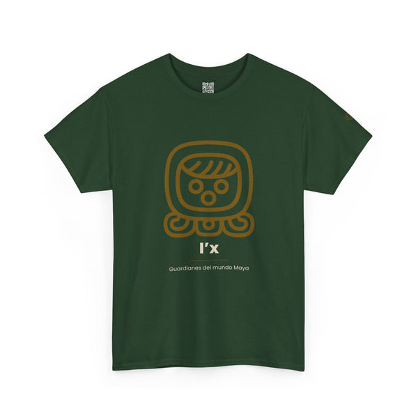 Camiseta I'x (Ix) – Nahual Maya T-Shirt | Guardianes del Mundo Maya | Cholq'ij