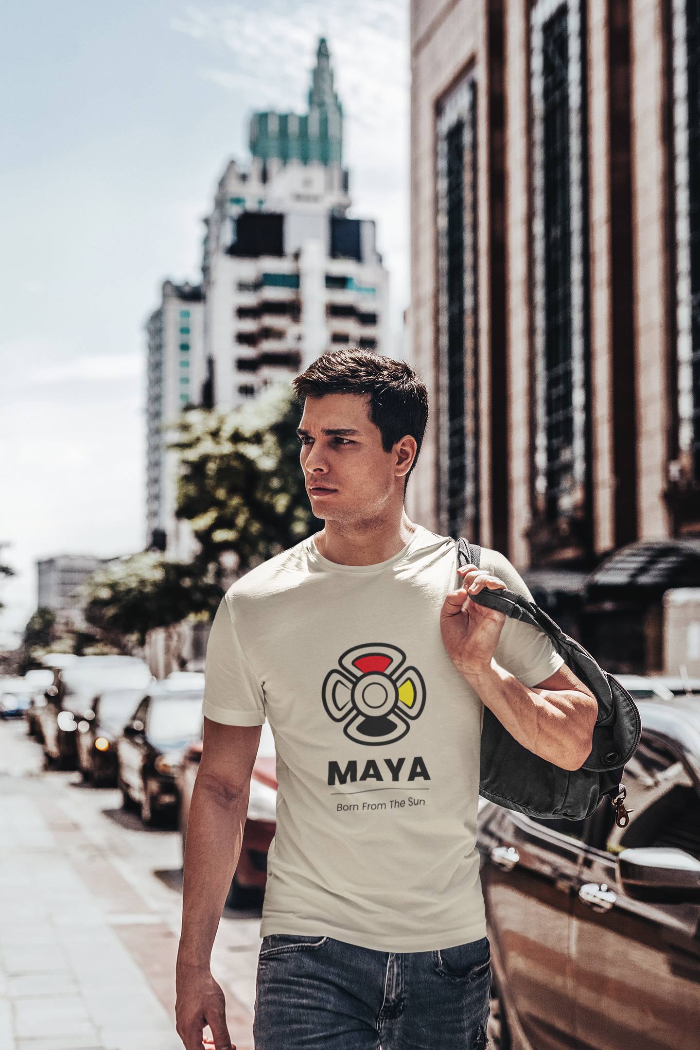 MAYA “Born from the Sun” Tee | Mayan Sun Symbol Design (Flor Maya) | Premium Streetwear Unisex Shirt