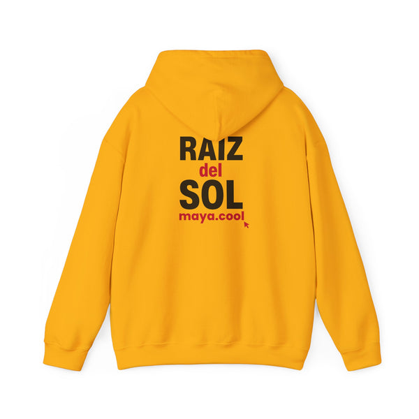 MAYA “Raíz del Sol” Hoodie | Premium Streetwear | Mayan Sun Symbol Design (Flor Maya) | Unisex Heavy Blend™ Hooded Sweatshirt