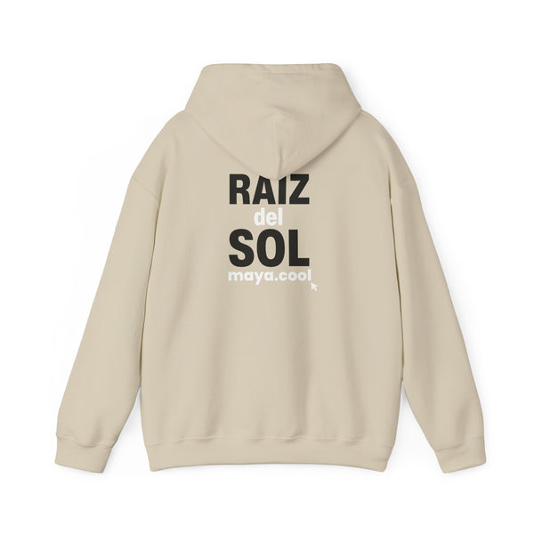 MAYA “Raíz del Sol” Hoodie | Premium Streetwear | Mayan Sun Symbol Design (Flor Maya) | Unisex Heavy Blend™ Hooded Sweatshirt