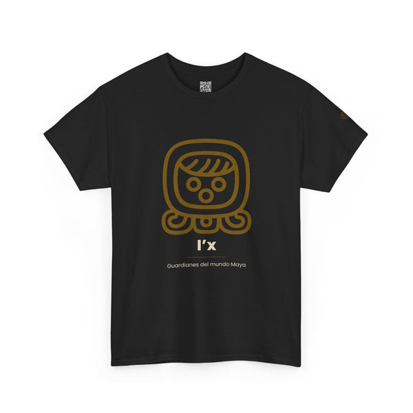 Camiseta I'x (Ix) – Nahual Maya T-Shirt | Guardianes del Mundo Maya | Cholq'ij
