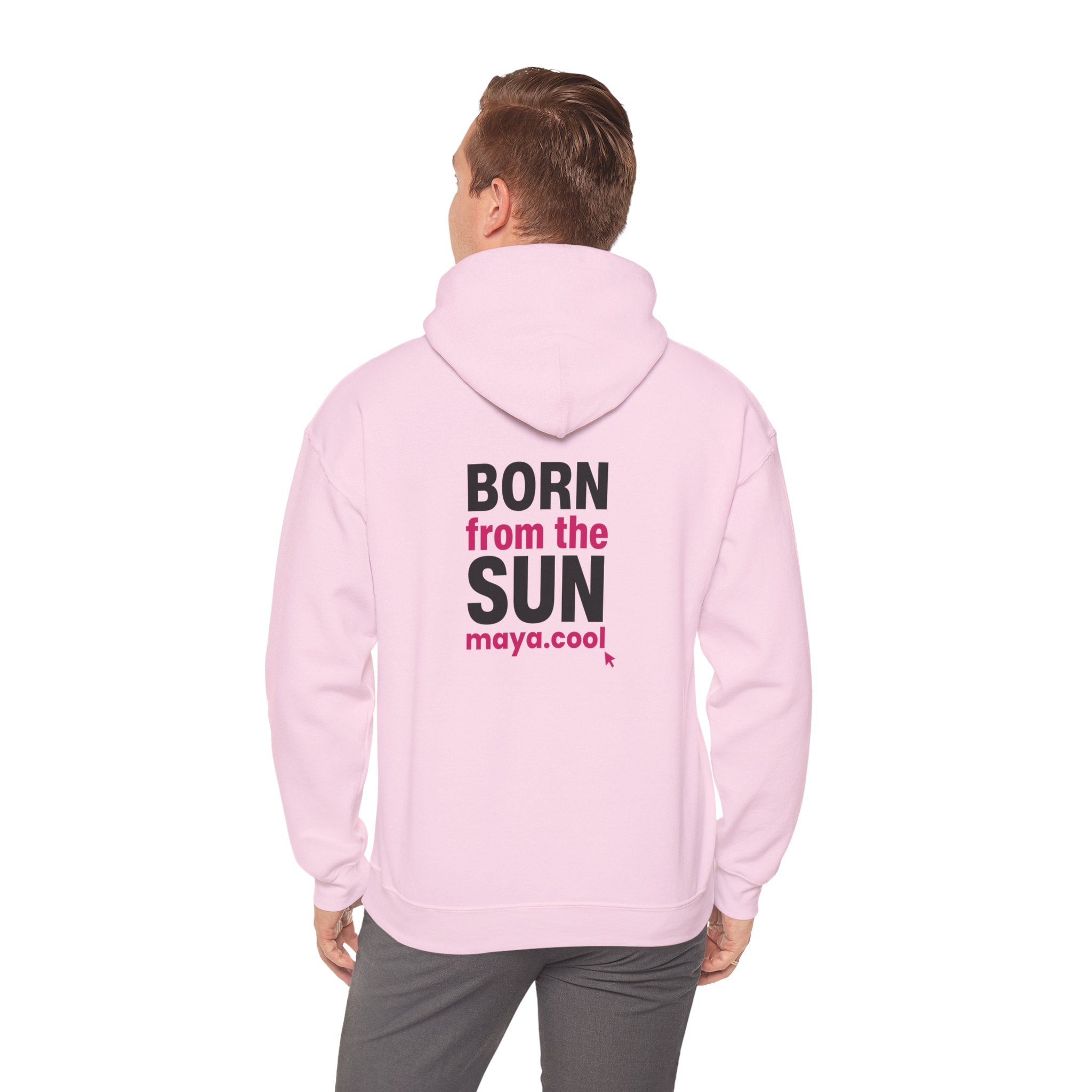 MAYA “Born From the Sun” Hoodie | Premium Streetwear | Mayan Sun Symbol Design (Flor Maya) | Unisex Heavy Blend™ Hooded Sweatshirt