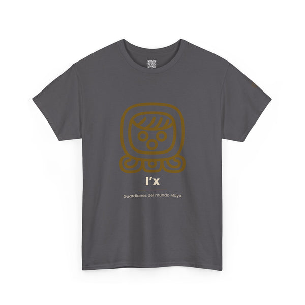 Camiseta I'x (Ix) – Nahual Maya T-Shirt | Guardianes del Mundo Maya | Cholq'ij