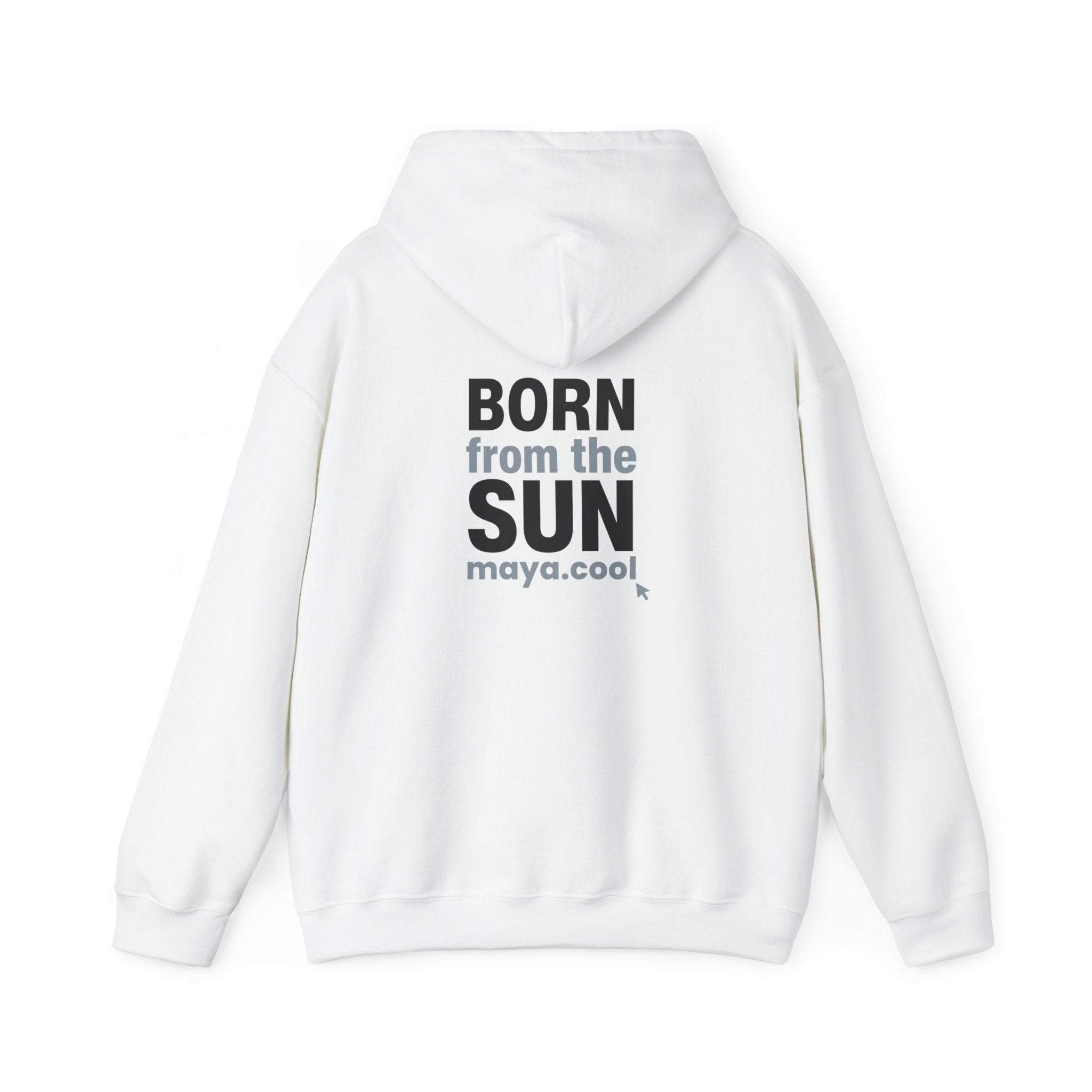 MAYA “Born From the Sun” Hoodie | Premium Streetwear | Mayan Sun Symbol Design (Flor Maya) | Unisex Heavy Blend™ Hooded Sweatshirt