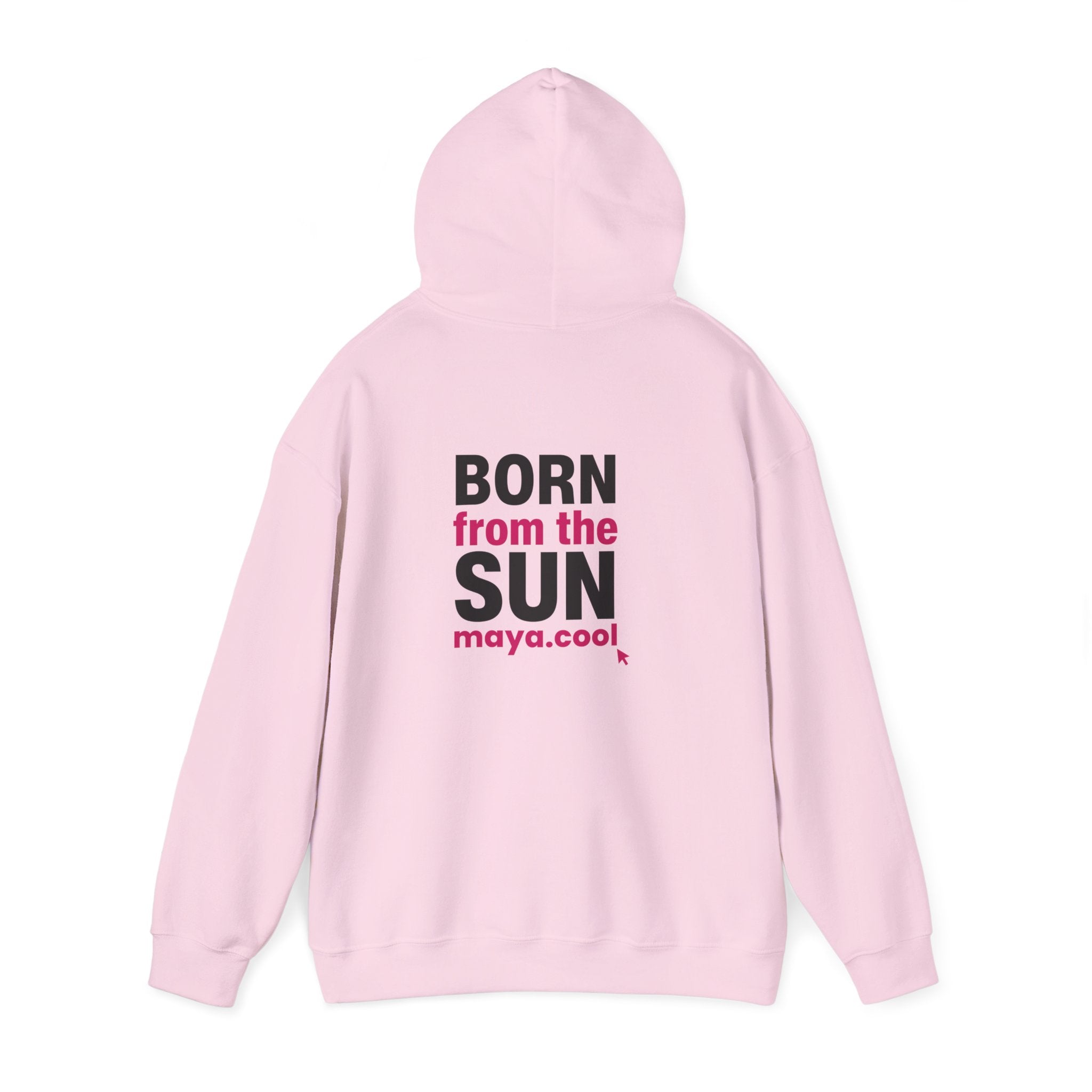 MAYA “Born From the Sun” Hoodie | Premium Streetwear | Mayan Sun Symbol Design (Flor Maya) | Unisex Heavy Blend™ Hooded Sweatshirt