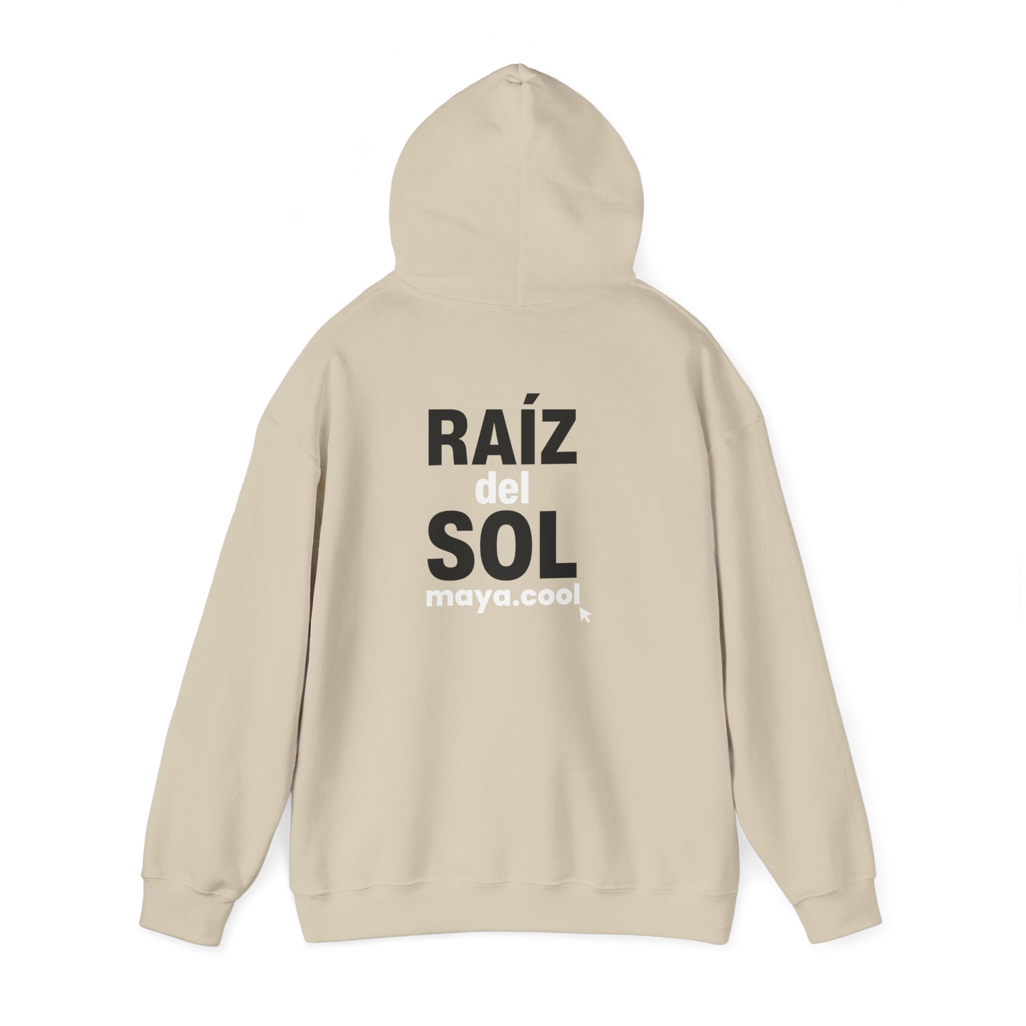 MAYA “Raíz del Sol” Hoodie | Premium Streetwear | Mayan Sun Symbol Design (Flor Maya) | Unisex Heavy Blend™ Hooded Sweatshirt