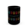 Guardianes del Mundo Maya Black Mug (11oz & 15oz) | 20 Maya Nahuales | Cholqij (Cholq'ij) Calendar