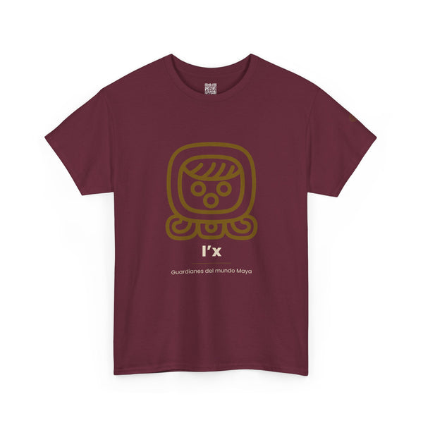 Camiseta I'x (Ix) – Nahual Maya T-Shirt | Guardianes del Mundo Maya | Cholq'ij