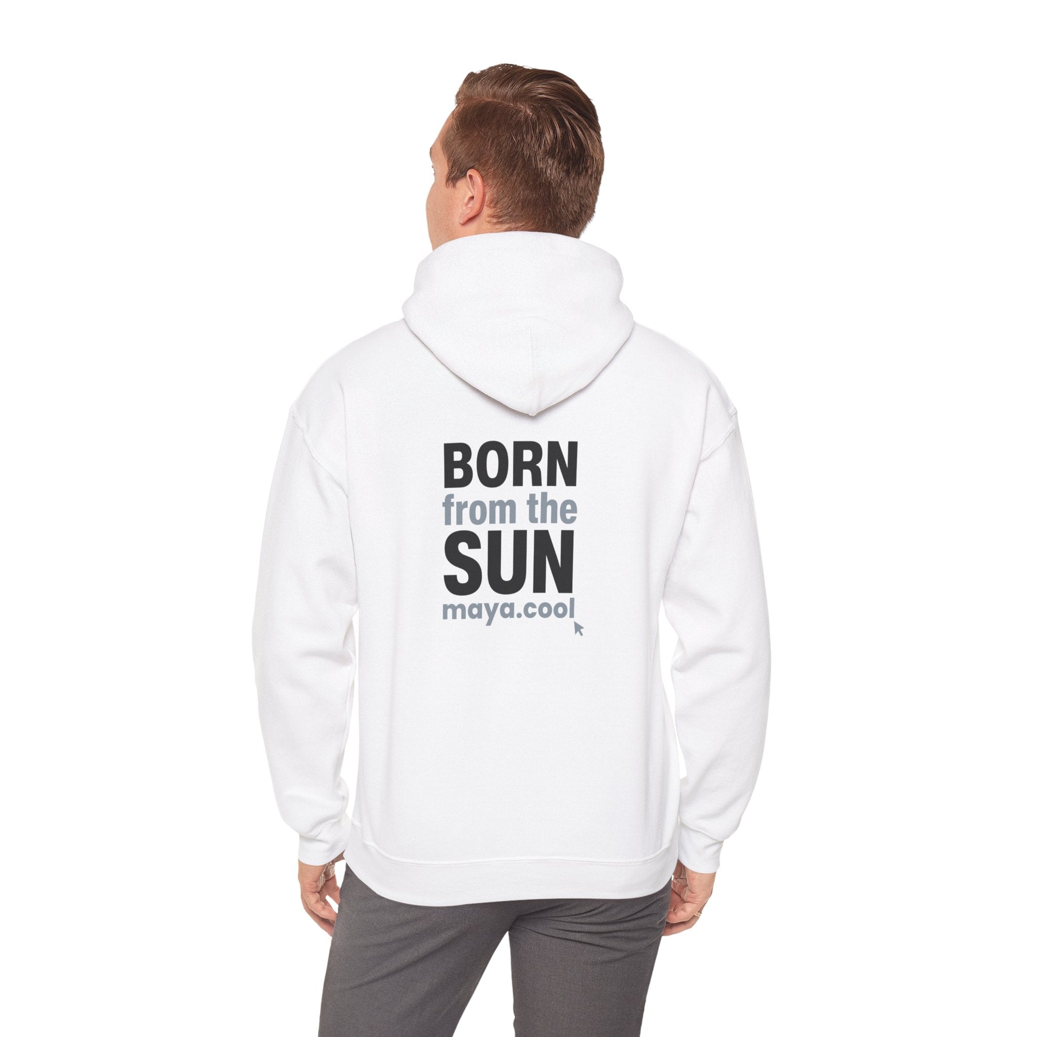 MAYA “Born From the Sun” Hoodie | Premium Streetwear | Mayan Sun Symbol Design (Flor Maya) | Unisex Heavy Blend™ Hooded Sweatshirt