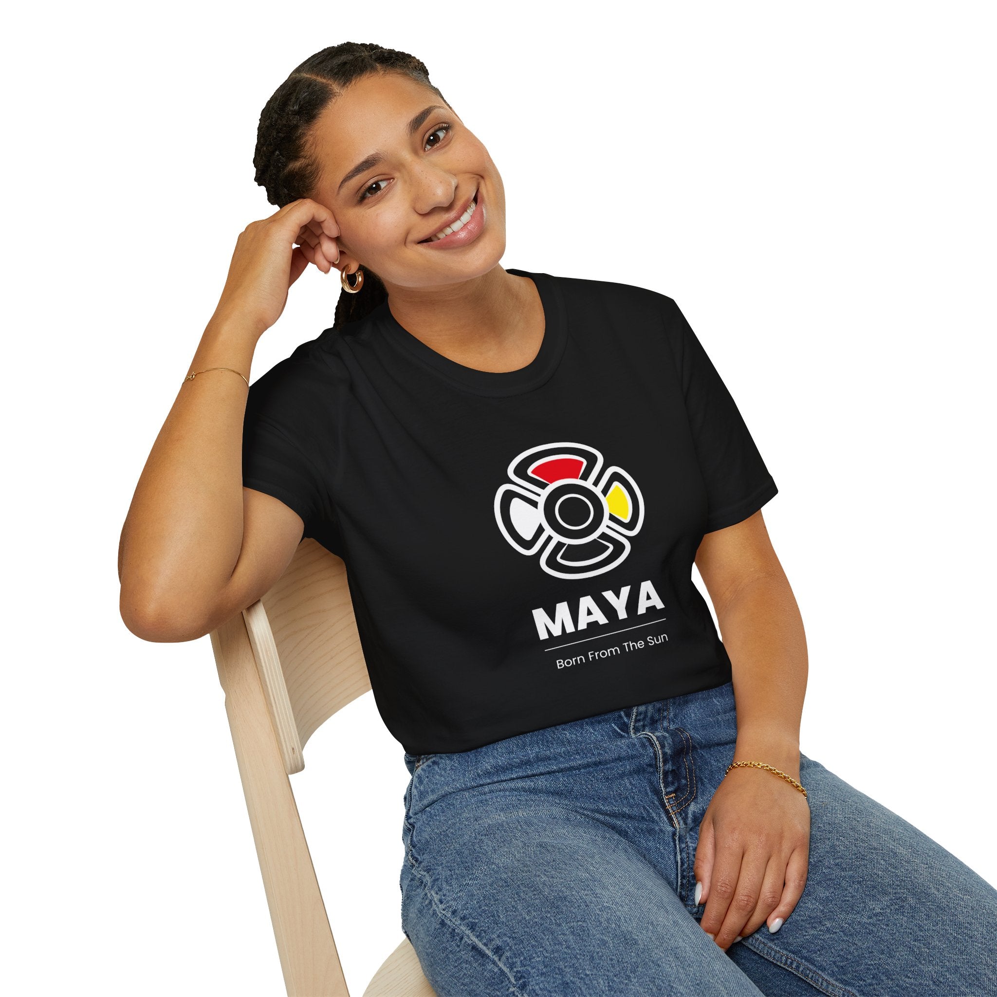 MAYA “Born from the Sun” Tee | Mayan Sun Symbol Design (Flor Maya) | Premium Streetwear Unisex Shirt