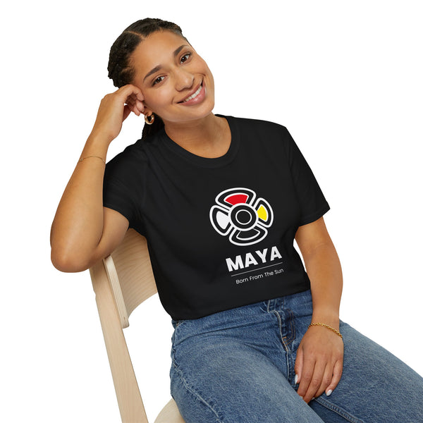 MAYA “Born from the Sun” Tee | Mayan Sun Symbol Design (Flor Maya) | Premium Streetwear Unisex Shirt