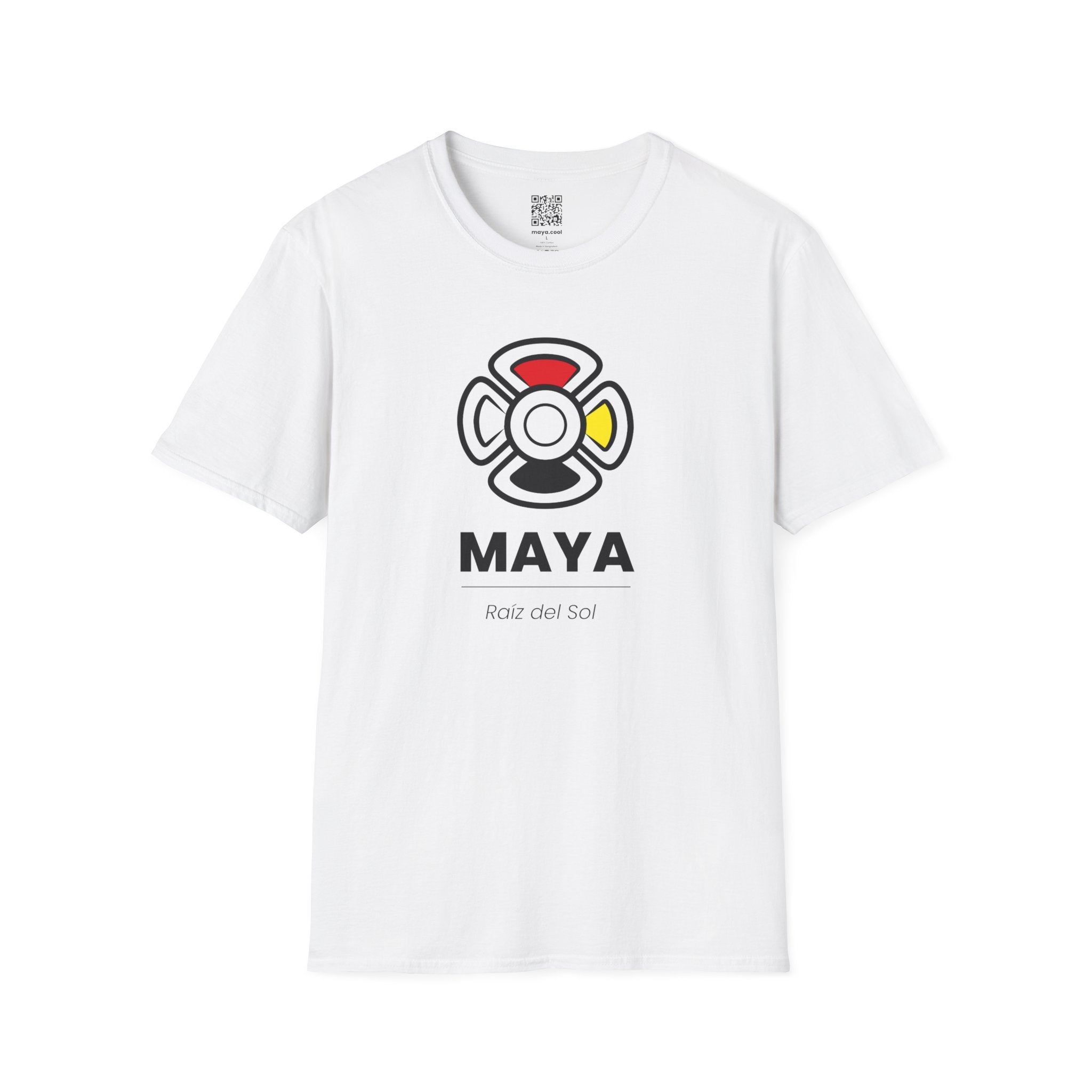 MAYA “Raíz del Sol” Camiseta | Con el Símbolo del Sol Maya (Flor Maya) | Playera Minimalista Unisex de Inspiración Cultural