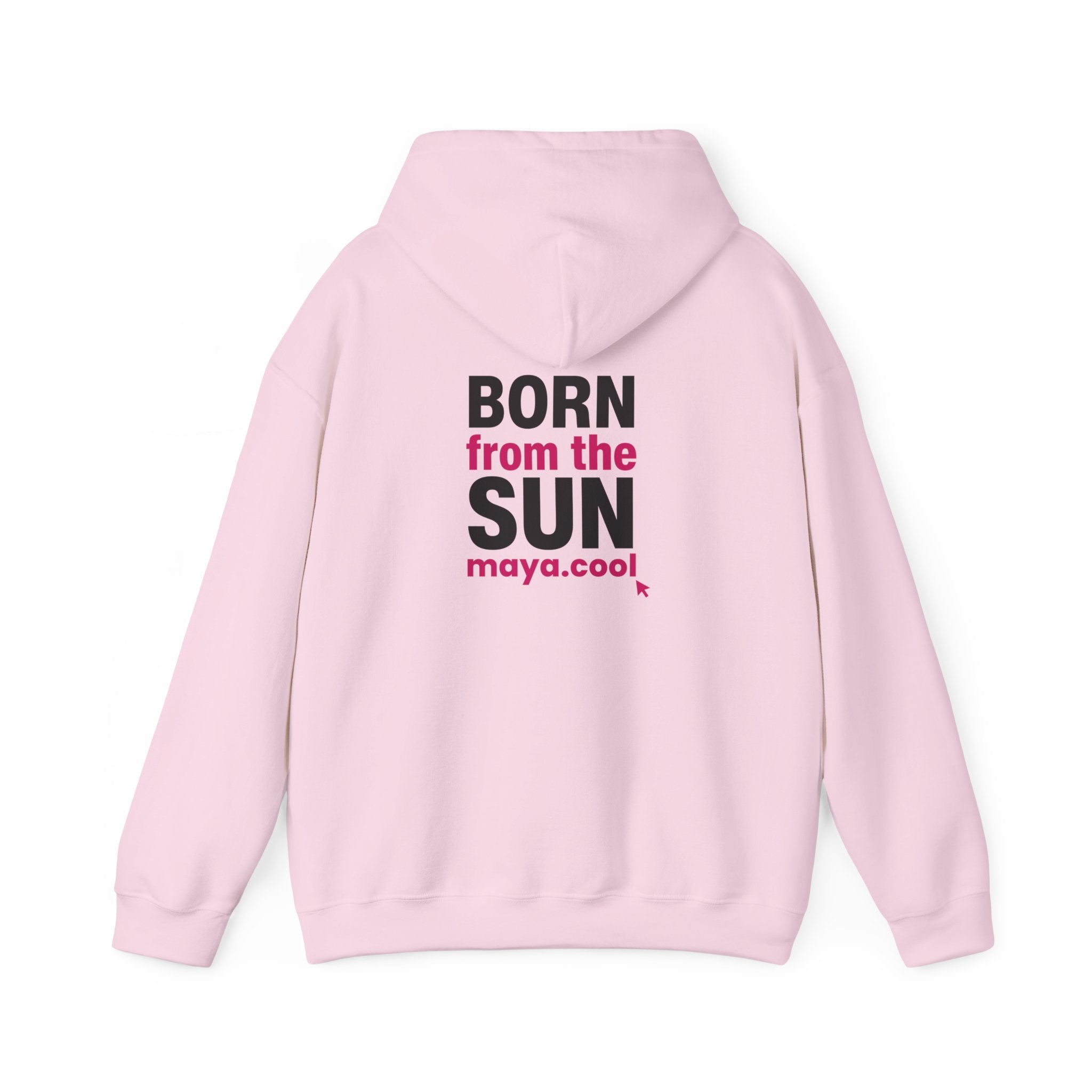 MAYA “Born From the Sun” Hoodie | Premium Streetwear | Mayan Sun Symbol Design (Flor Maya) | Unisex Heavy Blend™ Hooded Sweatshirt