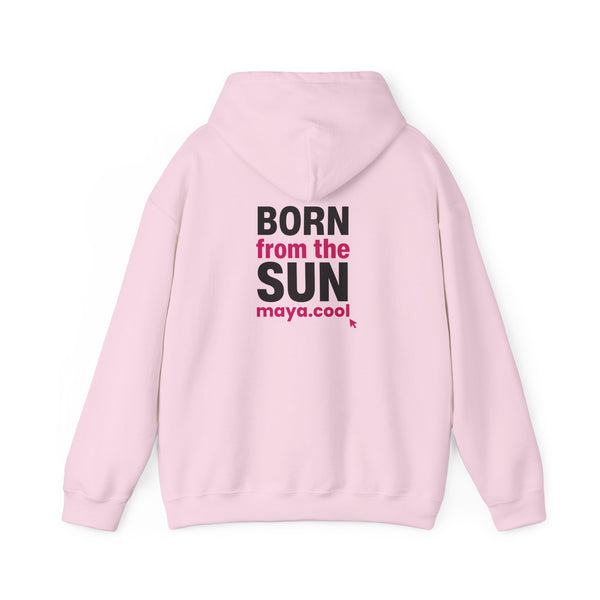 MAYA “Born From the Sun” Hoodie | Premium Streetwear | Mayan Sun Symbol Design (Flor Maya) | Unisex Heavy Blend™ Hooded Sweatshirt