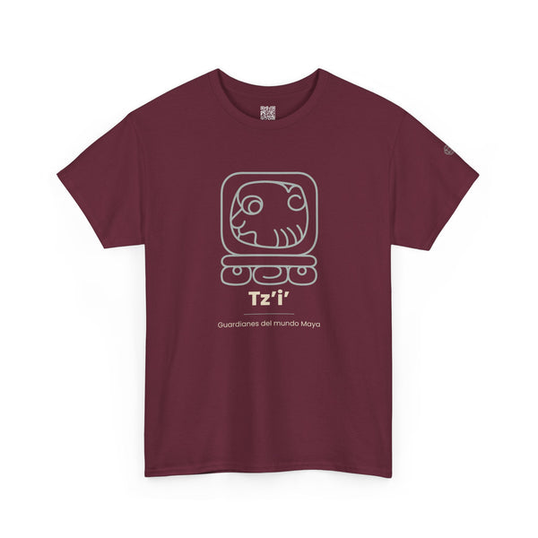 Camiseta Tz'i' (Tzi) – Nahual Maya T-Shirt | Guardianes del Mundo Maya | Cholq'ij