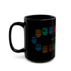 Guardianes del Mundo Maya Black Mug (11oz & 15oz) | 20 Maya Nahuales | Cholqij (Cholq'ij) Calendar