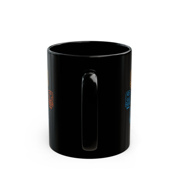 Guardianes del Mundo Maya Black Mug (11oz & 15oz) | 20 Maya Nahuales | Cholqij (Cholq'ij) Calendar