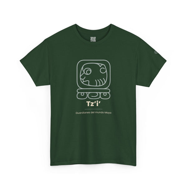 Camiseta Tz'i' (Tzi) – Nahual Maya T-Shirt | Guardianes del Mundo Maya | Cholq'ij