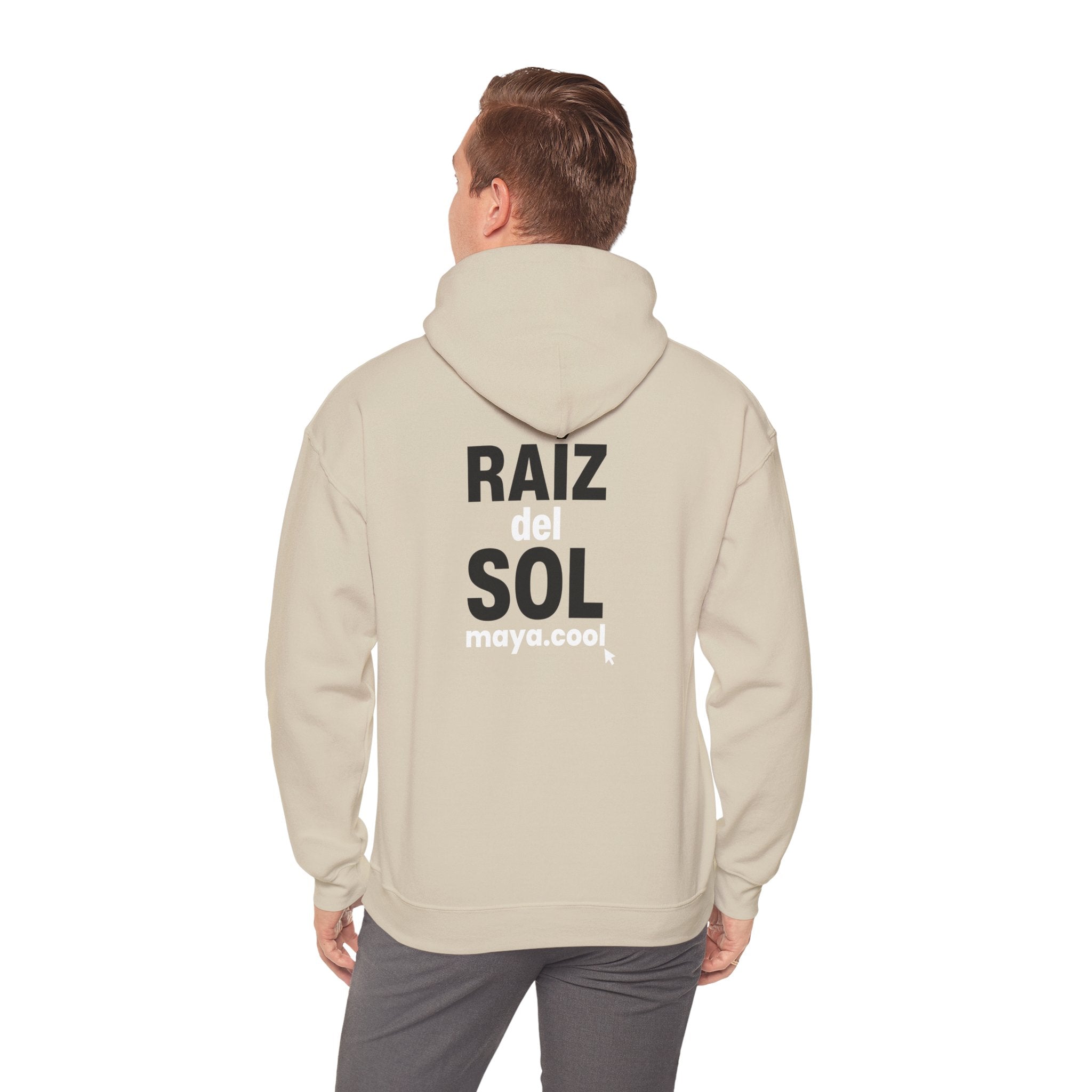 MAYA “Raíz del Sol” Hoodie | Premium Streetwear | Mayan Sun Symbol Design (Flor Maya) | Unisex Heavy Blend™ Hooded Sweatshirt